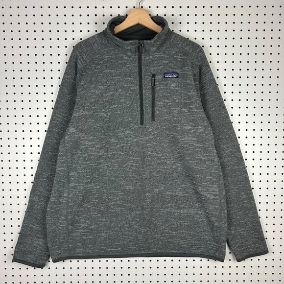 Patagonia Better Sweater Men XL Gray 1/4 Zip Fleece Jacket Pocket 25522 Tech - Picture 1 of 7